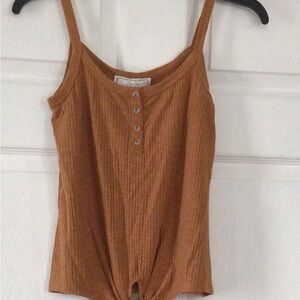 Hippie Rose Tan Ribbed Camisole